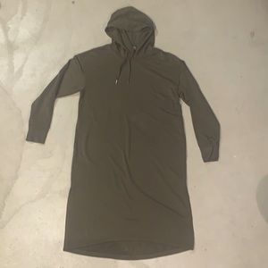 Old Navy Army Green Tunic Hoodie Dress L Tall